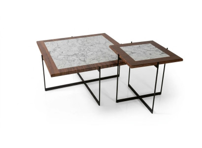Wohnzimmer-Set mit Couchtisch und Beistelltisch im modernen Design
