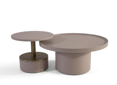 Wohnzimmer-Set im modernen Design mit Couchtisch und Beistelltisch