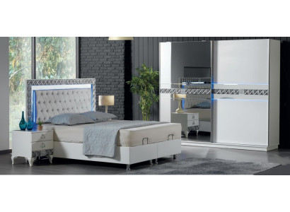 Modernes Schlafzimmer-Set mit Bett, Schrank & Schminktisch
