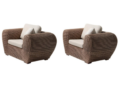2x Sessel Modern Sessel Gartenmöbel Garten Sessel Modern Stil