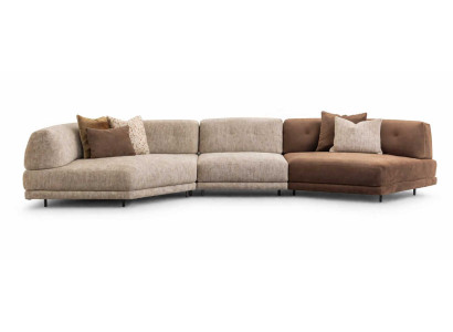 Moderner Ecksofa L-form Wohnzimmer Sofa Beige Designer Polstermöbel