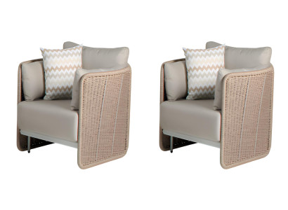 2x Sessel Terrassenmöbel Modern Sessel Premium Sessel Terrasse Sessel