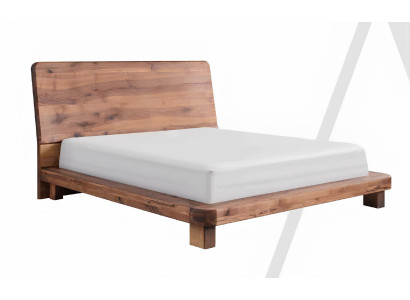 Bett Stil modern Farbe braun Holz praktisch geräumig bequem Schlafzimmer