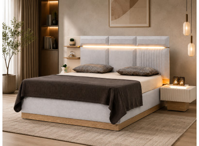 Schicke Schlafzimmer Garnitur Designer Bett 2x Nachtkonsolen 2tlg Set