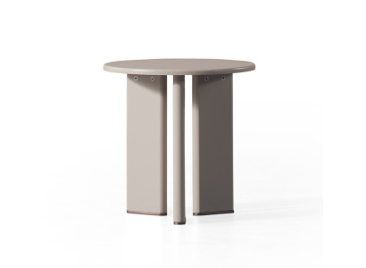 Moderner Beistelltisch Beige Rund Wohnzimmer Luxus Design Elegant
