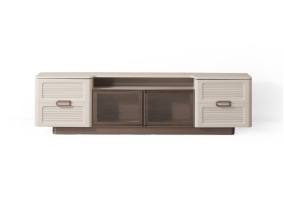 Modernes Elegant TV Lowboard Beige Wohnzimmer TV Möbel Design Luxus