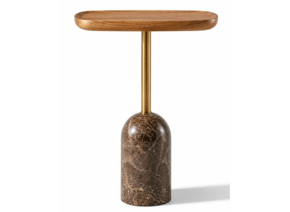 2x Beistelltisch Stil modern Farbe braun praktisch Wohnzimmer Holz neu