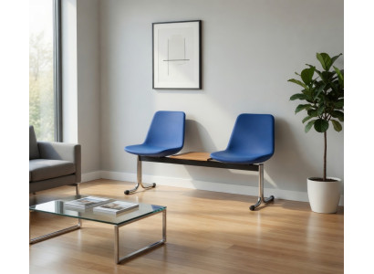 Moderner Besucherstuhl Set Blau Freischwinger Wartezimmer