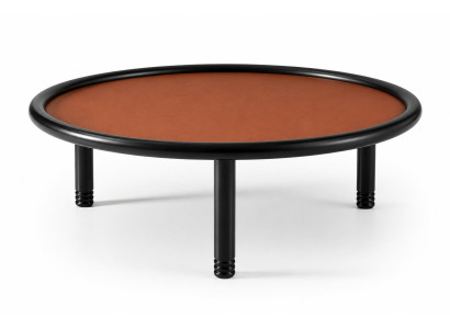 Beistelltisch Stil modern Farbe schwarz bequem praktisch Wohnzimmer rund