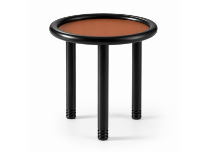 2x Beistelltisch Stil modern Farbe schwarz neu Wohnzimmer rund praktisch
