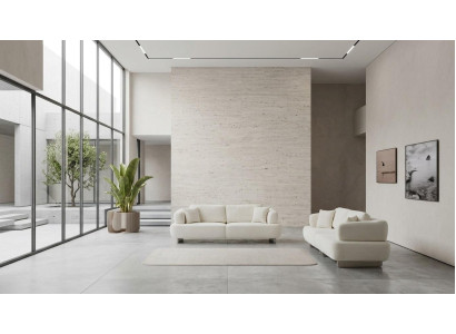3 Sitzer Sofa Wohnzimmer modern Stoffbezug Mittlerer Härtegrad Neu
