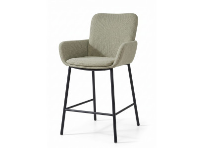 Barhocker Metallbeine Komfort Moderner Stil  Trend Pistaziengrün Stoff