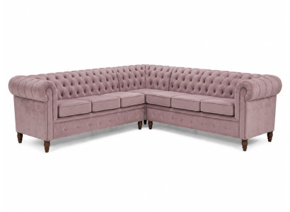 Luxuriöses Ecksofa großes rosa Sofa Chesterfield Sofas für das Wohnzimmer