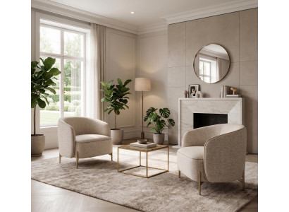 Zwei bequeme Sessel Wohnzimmer  modern grau