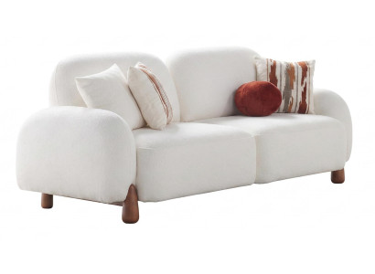 Modulares Weißes Bequemes Dreisitzer Sofa Moderner Stil Hoher Komfort