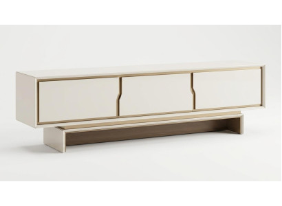 Wohnwand Schrank Sideboard modern Farbe beige neu Wohnzimmer praktisch