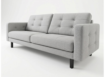 Graues 2-Sitzer-Sofa aus Stoff Sofa im skandinavischen Stil Wohnzimmermöbel