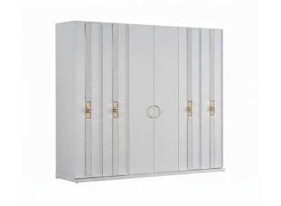 Moderner Kleiderschrank mit großzügigem Stauraum und elegantem Design.