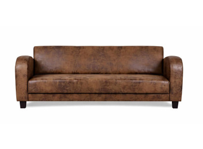 Braunes 3-Sitzer-Ledersofa Minimalistisches Sofa Wohnzimmermöbel