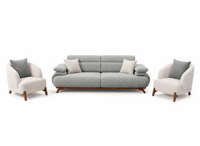 Modernes Sofagarnitur 3+1+1 Sitzer Elegante Wohnzimmer Set 3tlg