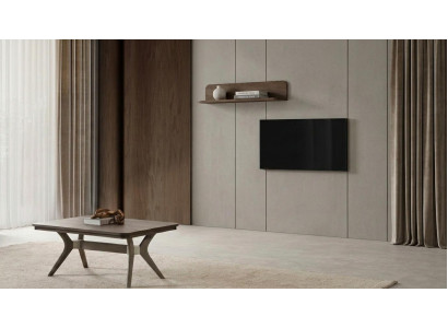 Couchtisch Wandregal modern braun Wohnzimmer praktisch kompakt
