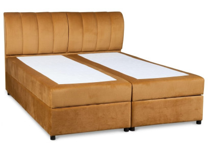 Luxuriöses braunes Boxspringbett 200 x 200 Bett mit Matratze und Stauraum