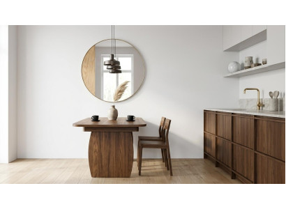 Tisch Spiegel Wohnzimmer Stil modern braun rechteckig ausklappbar bequem