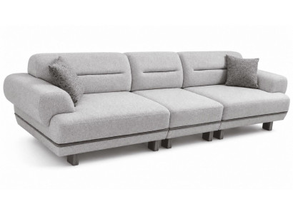 Hellgraues 3-Sitzer-Sofa aus Stoff Modernes modulares Sofa Designer