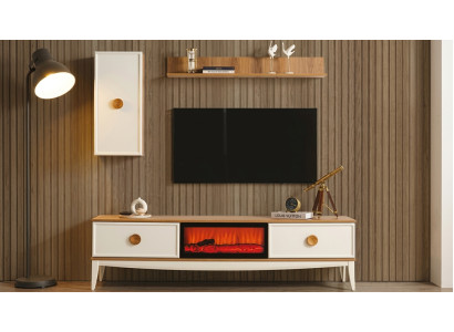 TV Lowboard Wandschrank Wandregal Wohnzimmer modern Kamin