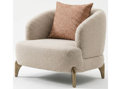 Sessel Moderner Stil Beige Luxuriöse Stilvoll Minimalistisch Bequem
