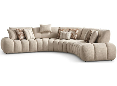 Ecksofa L Form Beige Stil Modern bequem komfortabel praktisch