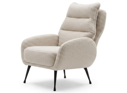 Sessel Moderner Stil Beige Luxuriöse Bequem Stilvoll Minimalistisch