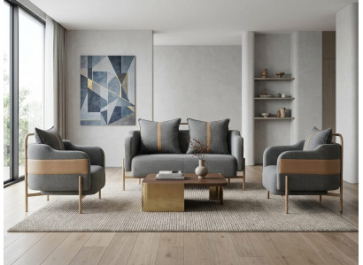 Sofa Sessel grau abnehmbare Kissen funktional ergonomisch