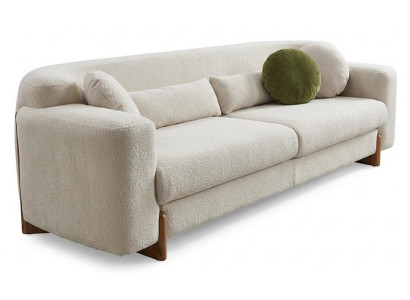 3-Sitzer-Sofa bequem weich geräumig moderner Stil weiß