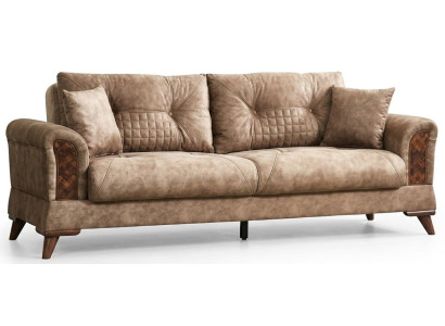 3-Sitzer Sofa Moderner Stil Beigе Elegant Erdig Bequem Gemütlich Weich