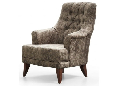 Sessel Moderner Stil Grau Chesterfield Bequem Stilvoll Minimalistisch
