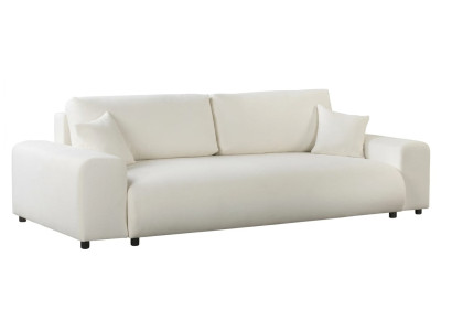 Großes beiges 4-Sitzer-Sofa aus Stoff  gemütlich weich Designer-Polstermöbel
