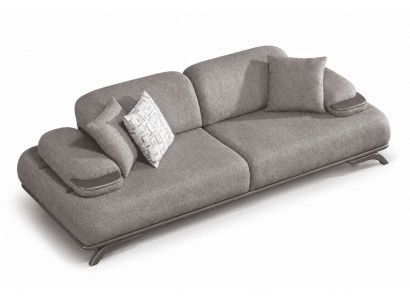 3 Sitzer Sofa Dreisitziges Stoffsofa im modernen Stil in Grau Qualität
