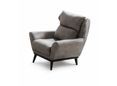 Sessel, modern, grau, weich bequem kompakt mit Kissen im modernen Stil