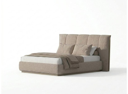 Bett Schlafzimmer Doppelbett moderner Stilein weiches Bett beige