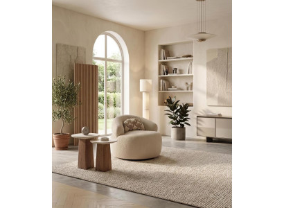 Beistelltisch Modern Beige Braun Elegant Couchtisch Rund