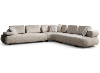 Ecksofa Sessel Beige Stil Modern bequem komfortabel Wohnzimmer