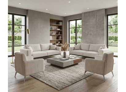 Elegante Wohnzimmer Polstergarnitur 2x 3-er Sofas 2x Sessel 4tlg