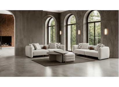4-Sitzer-Modulsofa 3-Sitzer Modulsofa Couchtisch Hocker Moderner Stil