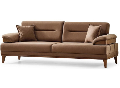 3-Sitzer-Sofa Braun Modernes Design Minimalistisch Weich Funktional