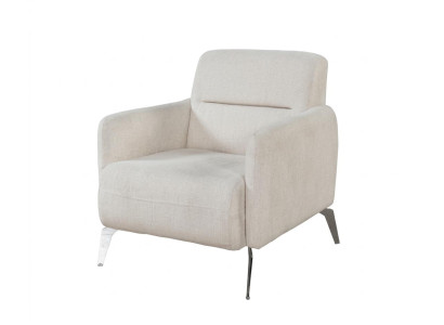 Wohnzimmer-Set Modern Sessel Weiß Design Einsitzer Couch Metallfüße