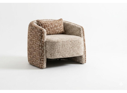 Wohnzimmer Sessel Beige Strukturstoff Elegante Einrichtung Modern