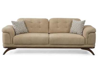 3-Sitzer Sofa Beige Minimalistisches Design moderner Stil Gemütlich