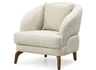 Sessel Weiß Minimalistisches Design moderner Stil Gemütlich Weich