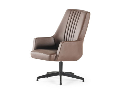 Konferenzstuhl Braun moderner Stil Designer Wohnzimmer Minimalismus